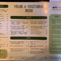 Vegan and vegetarian full menu  at SEN Legend in East Brisbane