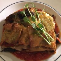 Vegan eggplant lasagne  at Strudel House Budapest - Első Pesti Rétesház in Budapest