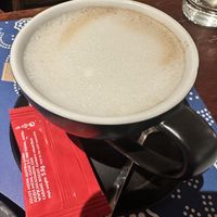 Cappuccino with pea milk   at Strudel House Budapest - Első Pesti Rétesház in Budapest