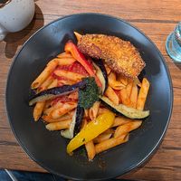 Arrabiata with vegan cutlet at Vegan Eat Tokyo in Tokyo