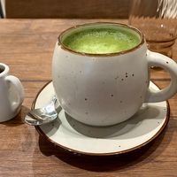 Matcha latte with maple syrup 🍵   at Vegan Eat Tokyo in Tokyo