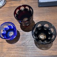 Sake tasting set  at Vegan Eat Tokyo in Tokyo