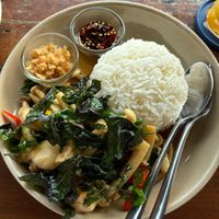 Mushrooms, Tofu with rice   at NAAM 1608 in Bangkok