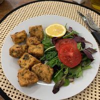Tofu (pescaito vegano) at Kapivar in Colmenar Viejo