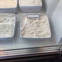 Vegan cream cheese at Grabstein's Bagels - W 22nd in New York City