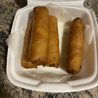 Crispy vegetable spring rolls   at Tida Thai Cuisine  in Norfolk