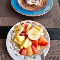 Fruit salad. at Solamo's Café in Casablanca