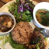 Brown rice set was great!! at Alaska Zwei in Tokyo