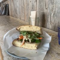 Miso mushroom focaccia  at Alaska Zwei in Tokyo