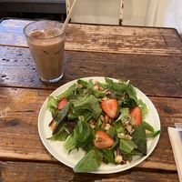 Seasonal salad, iced chai  at Alaska Zwei in Tokyo