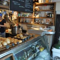 Inside the cafe at Alaska Zwei in Tokyo