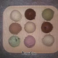 vegan gelato sampler plate from Maddy's at Maddys in Los Angeles