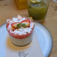 Chia pudding with coconut milk at Garden Balthazar Caffe - Picoas in Lisbon