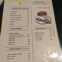 Menu at Citrus Cafe  in Batuan