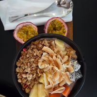 Pink smoothie bowl. Everything was fresh and delicious at Fresh Fix Cafe in Chiang Mai