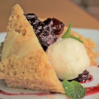 lemon orchard cake at American Vegan Society in Malaga