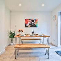 Kitchen /diner - opens out onto the large enclosed garden, perfect for your friendly companion and children to enjoy.  at Selbrooke House in Bristol