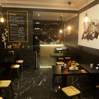 Issan thai street food tables at Issan Street Food in Brussels