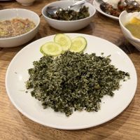 Tapioca Leaves Fried Rice  at Bahe' Restaurant in Kuching