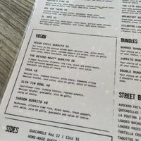 Menu   at Burro Blanco - Masdar City in Abu Dhabi