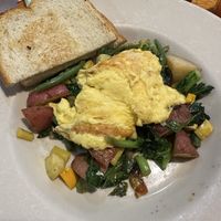 Seasonal vegetable hash  at Crooked Tree Cafe in Marietta