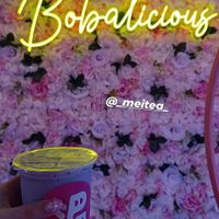 Vegan taro milk tea with grape vegan jellies at Mei Tea in Kings Lynn