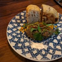 Homemade sourdough bread at Agni in Columbus