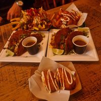 Tacos, loaded fries, croquettes, cauliflower wings. at Carolina's TexMex @ The King Billy Pub in Nottingham