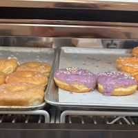 Vegan glazed and frosted donuts   at UFFDA Donuts in Maple Grove