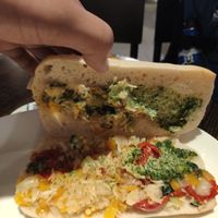 Inside the Italian antipasti sandwich at DUS - Starbucks - TB in Dusseldorf