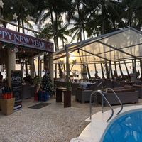 the view towards the restaurant as you enter from the hotel at Ambassador In Paradise Resort in Boracay