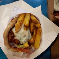 Vegan Gyros (Pulled Oyster Mushroom) at Laros Greek - Bold St in Liverpool