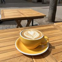 Cappuccino with oatmilk   at Margit Café in Helsingborg
