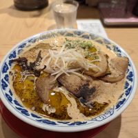the vegan ramen 3 - spicy (level 2) at Ramen Kiou - JR Shin-Osaka Station in Osaka