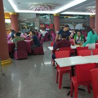 Seating area at Gandhara Vegetarian Restaurant in Kuching