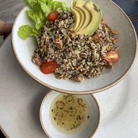Quinoa salad   at El Muelle de Darwin   in Puerto Ayora
