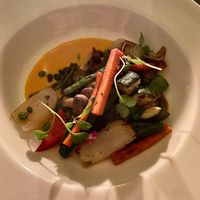 Vegetable coconut stew (rice and plantain chips out of view!) at Finch Bay Galapagos Hotel in Puerto Ayora