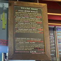 Vegan Menu at Pepino's in Portland
