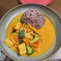 Pad prick gang tofu with ricee  at Khu Khu CBD in Auckland