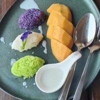 Mango Sticky Rice at Supatra River House in Bangkok
