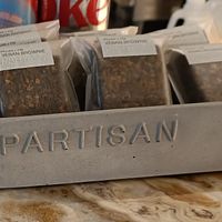 Vegan brownie at Frequency Coffee in London