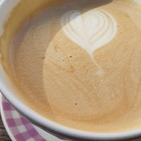 caffe latte with soy milk at Fett und Zucker in Vienna