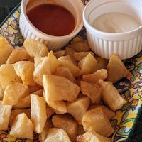 Papas Bravas (180PHP | 3.2$) at Belle's Beach Bar in San Juan