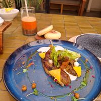 Smoked eggplant at Azalai Urban Souk in Marrakech