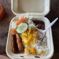 Local dish, was so delicious only 2000CRC  at Soda Milagro Y Servicio A Domicilio De Gas  in Puntarenas