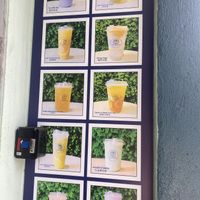 Drink Menu Outside Door Near Entry  at Tea O'clock in San Leandro