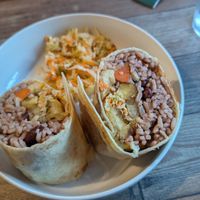 Veggie burrito at Yahso Jamaican Grille in Keene