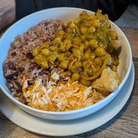 Chickpea curry at Yahso Jamaican Grille in Keene