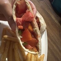 Shawarma pita sub hummus   at El Arabe - Masaya‏ in Masaya