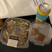 Bad photo sorry, kelp salad, marinated tofu and beer    at Erewhon Market - Beverly Hills in Beverly Hills